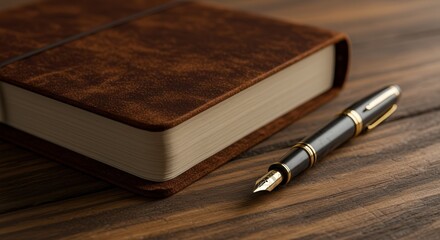fountain pen and notebook
