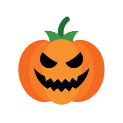 Haunted Pumpkin Color Vector