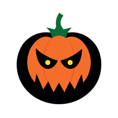 Haunted Pumpkin Color Vector