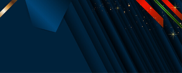 Abstract gold background luxury dark deep noble blue and golden line template premium vector