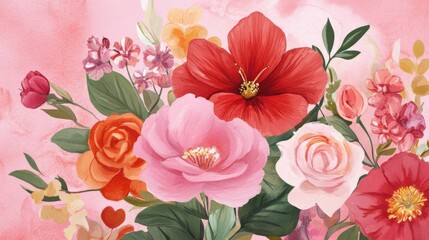 Fototapeta premium Stunning Floral Bouquet Painting