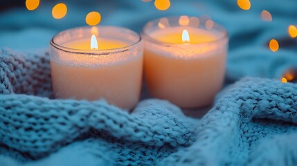 Candlelit serenity cozy home decorative candles warm environment intimate viewpoint relaxation concept