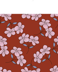 Seamless watercolor floral pattern design