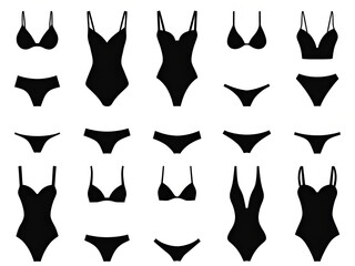 Stylish Women’s Underwear on Neutral Background
