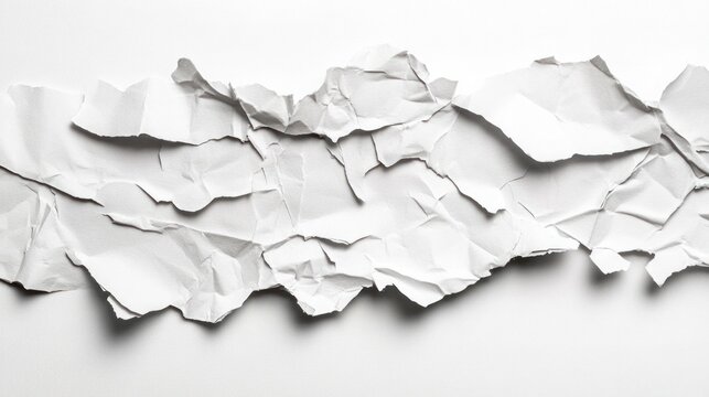 Torn paper pieces with a textured isolate on white background