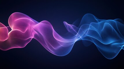 Abstract flowing shapes in vibrant colors