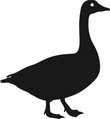 duck silhouettes, vector art, graphics and white Background 
