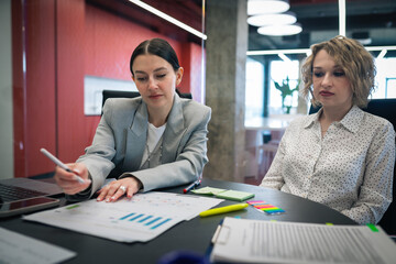 Group of business people partners during a set team meeting in the modern office