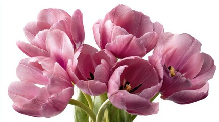 Fototapeta premium Delicate Pink Tulips Bouquet - A Floral Masterpiece