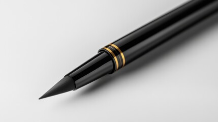 Naklejka premium Close-up of a Luxurious Black Ink Pen
