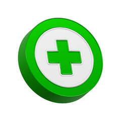 Obraz premium Cross medical icon recovery 3d rendering