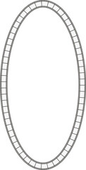 Fototapeta premium Oval-shaped line of film strips.