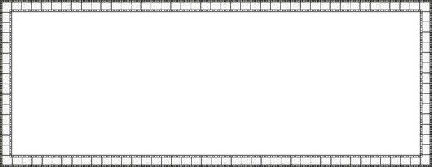 Rectangular frame made of film strips.