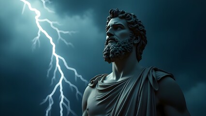 old year stone statue background