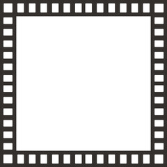 Solid square film strip with film perforations.