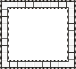 Fototapeta premium Classic square film strip frame with film perforations.