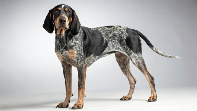 Bluetick Coonhound on studio background
