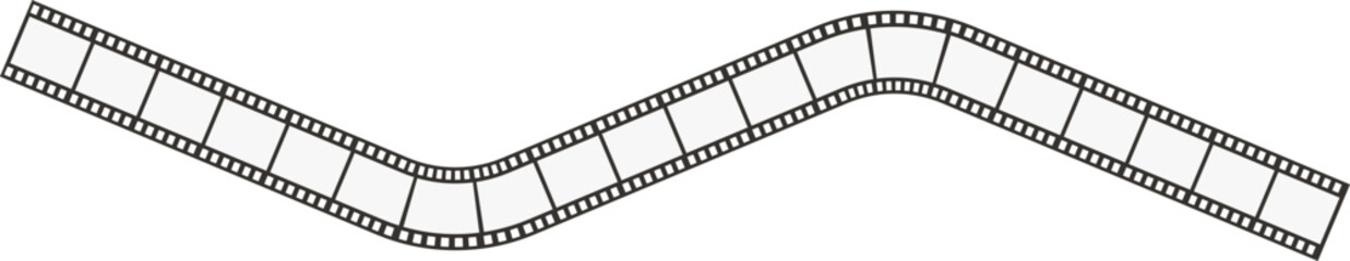 Fototapeta premium Film strip with a zigzag pattern and rounded corners.