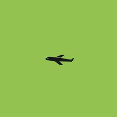 Fototapeta premium Airplane icon logo flat vector design