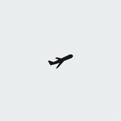 Airplane icon logo flat vector design