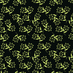 Seamless watercolor floral pattern design