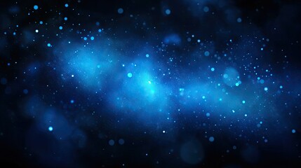 Naklejka premium Abstract Sparkle Blue Light Texture Background with Bokeh Floating Glitters