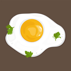 Fried egg with herbs
