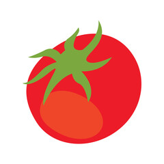 Fresh red tomato icon. Vector