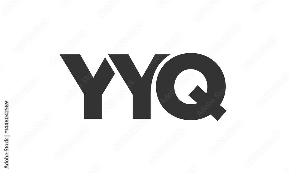 Fototapete yyq logo design template with strong and modern bold text. initial based vector logotype featuring s