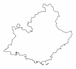 Obraz premium Provence-Alpes-Cote dAzur outline map