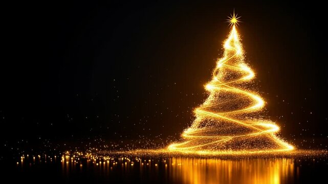 Christmas Lettering Meets Sparkling Tree