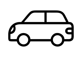 car black line art vector on white background transparent background for web and graphic design
