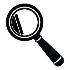 librarian element isolated magnifying glass on white background