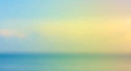 Obraz premium Soft, dreamy blur of ocean and sky, creating a serene and tranquil atmosphere, perfect for conveying peace and relaxation