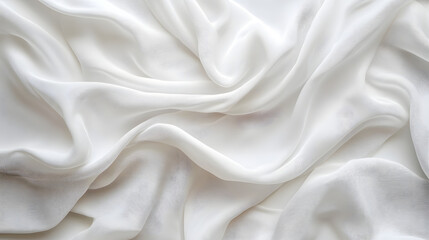 Pure white background elegant soft drapery and textured fabric aesthetic in textile photography