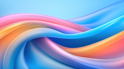 Obraz premium Abstract Pastel Swirls of Color Flowing Smoothly