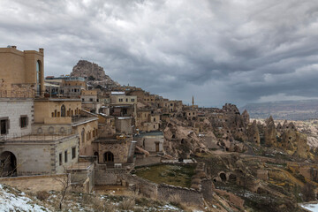 Fototapeta premium Türkiye Cappadocia Urgup on a cloudy spring day