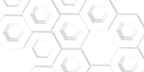 Abstract geometric technology out  line  hexagon and 3d effect pattern with shadow seamless texture background  polygonal honeycomb luxury pattern vector background.