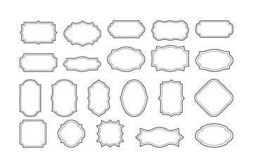 Vintage Decorative Label Frame Vector Set