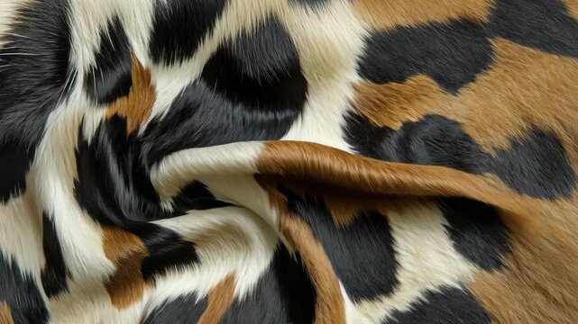 Abstract animal print twisting illusion creating surreal patterns in motion