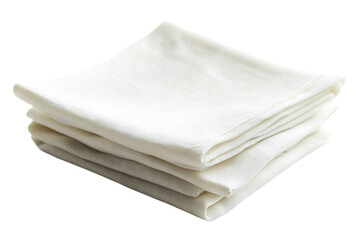 Elegant off white linen napkins neatly stacked soft texture subtle sheen bright background