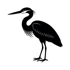 Heron Bird Vector Silhouette