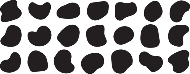 Abstract Cow Print and Colorful Blob Shape Collection