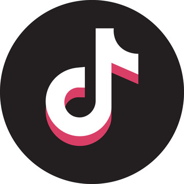 Tiktok icon on transparent background