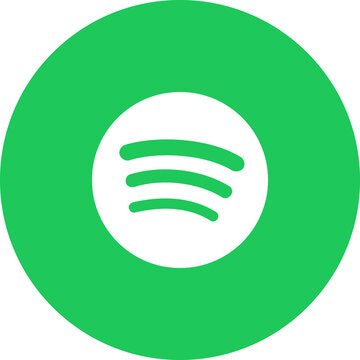Spotify icon on transparent background
