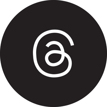 Threads icon on transparent background