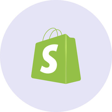 Shopify icon on transparent background