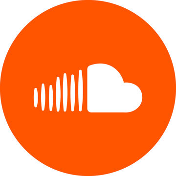 Sound cloud icon on transparent background