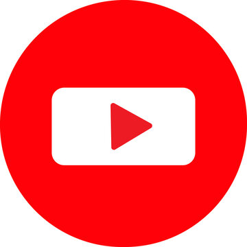 Youtube icon on transparent background