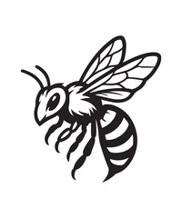 honey bee vector silhouette illustration 